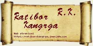 Ratibor Kangrga vizit kartica